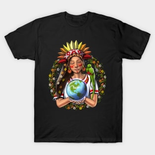 Aztec Warrior Goddess T-Shirt